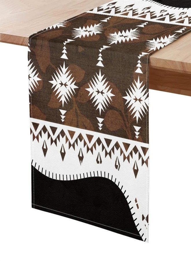 GLENLCWE Native Indian Aztec Antique Print Table Runner,Long Table Cover,Rectangle Table Runners Placemats 12x72 Inch - Image 5