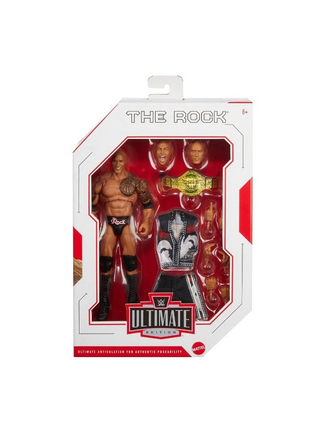 WWE Mattel WWE Ultimate Edition The Rock Action Figure & Accessories Set (15.24 cm) - Image 1