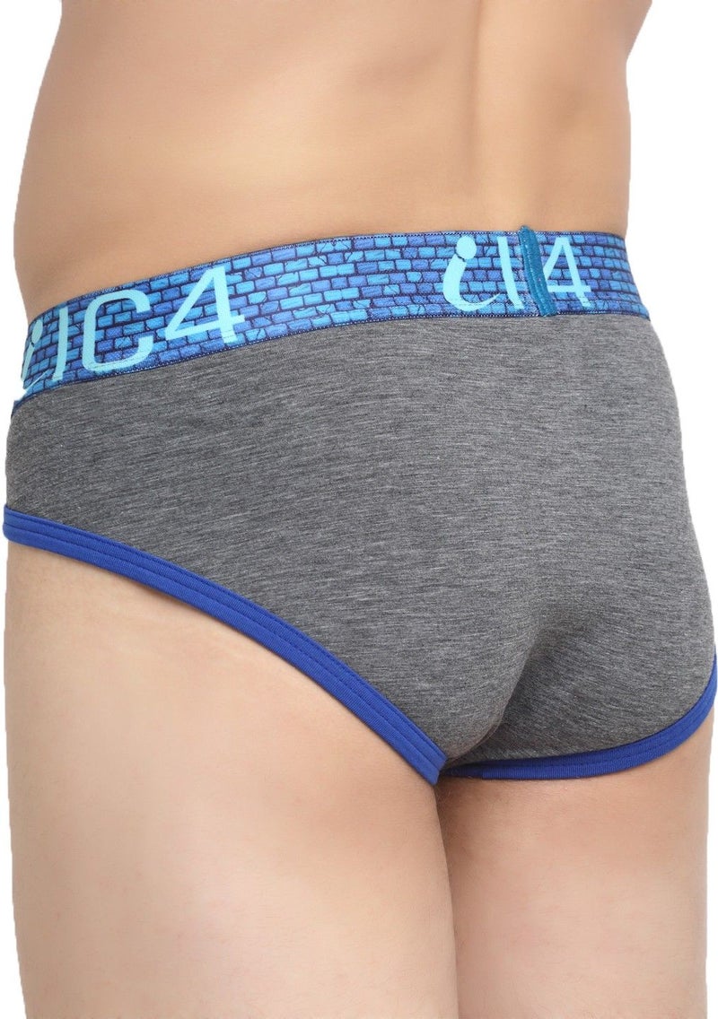 IC4 Store Men's Tanga Briefs Combo Pack of 2 - Blue and Charcoal - Image 3
