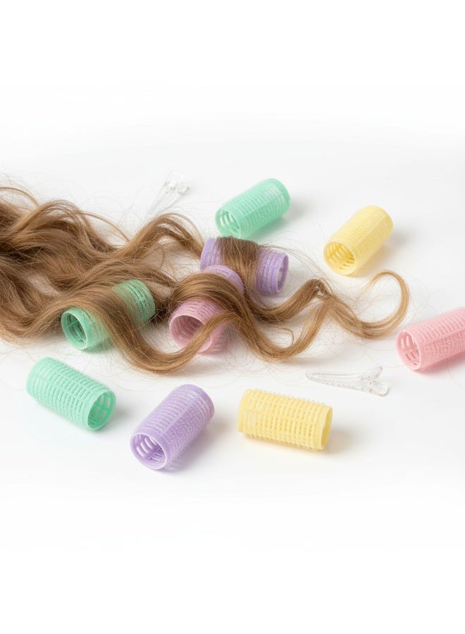 بكرات تصفيف شعر بلاستيكية - بكرات سحرية لتجعيد الشعر - 4 قطع لون عشوائي - Image 2