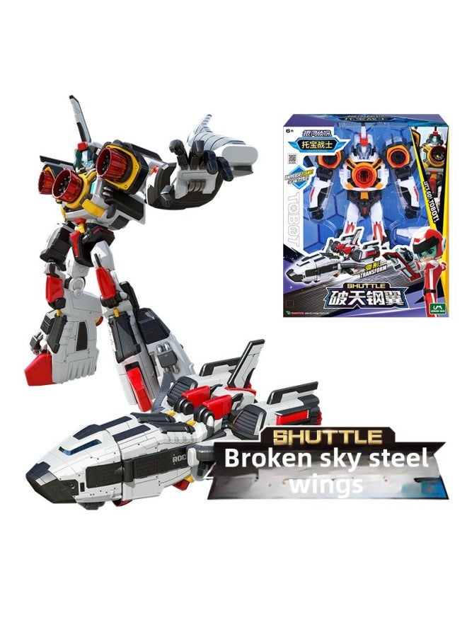 Tobao Warrior Galaxy Detective Series Broken Tiangang Wing Justice Special Police God Of War Deformation Robot Children's Toys-Color:Renaissance Power 7621 - Image 5