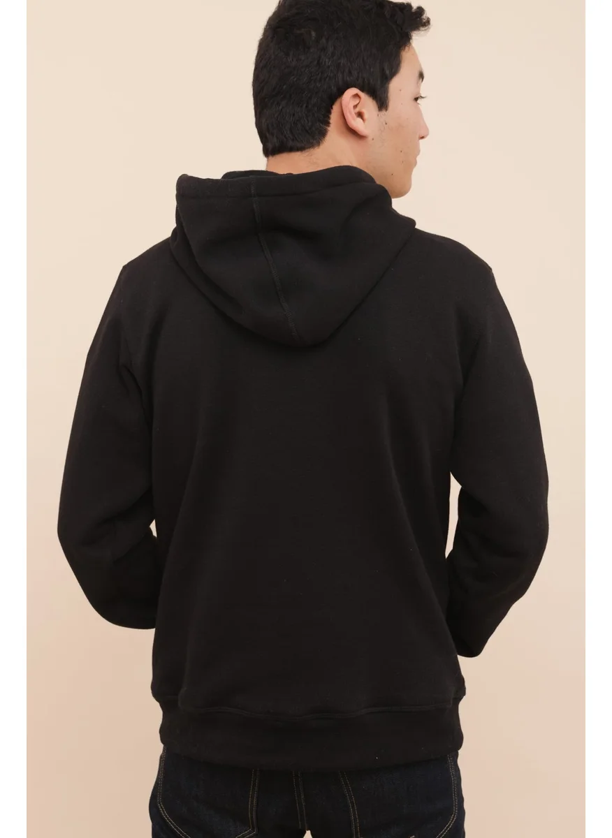  اليوم Habibi - Embroidered Black Hoodie