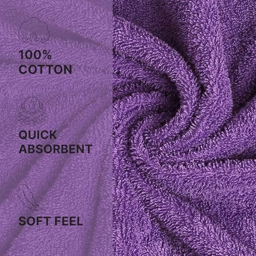 Welspun 100% Cotton Quik Dry Bath Towel | High Absorbency & Super Soft | Fast Drying, Size 70 cm x 150 cm | 380 GSM, Towel Men & Women, Dark Violet - Image 5