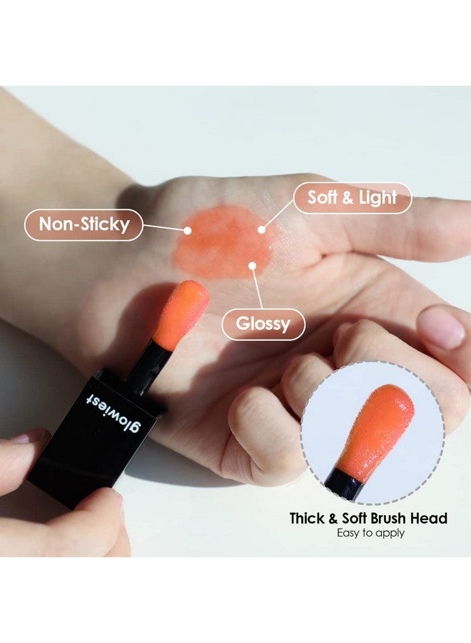 glowiest Effortless Glow Lip Oil 002 Crush: Hydrating, Nourishing, Plumping ; Nonsticky Lip Gloss, Tinted Lip Camellia Oil 0.17Oz (5Ml) - Image 4