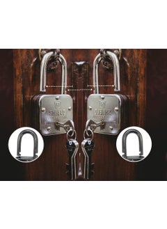 KI SHIELD KI SHIELD Square PAD Lock 70MM ATOOT Square Pad Lock Double Locking Hardened Shackle Corrosion Resistant 10 Levers 3 Keys Riveted Extra Strong Body Durable Long Life Pack of 2  - Image 1