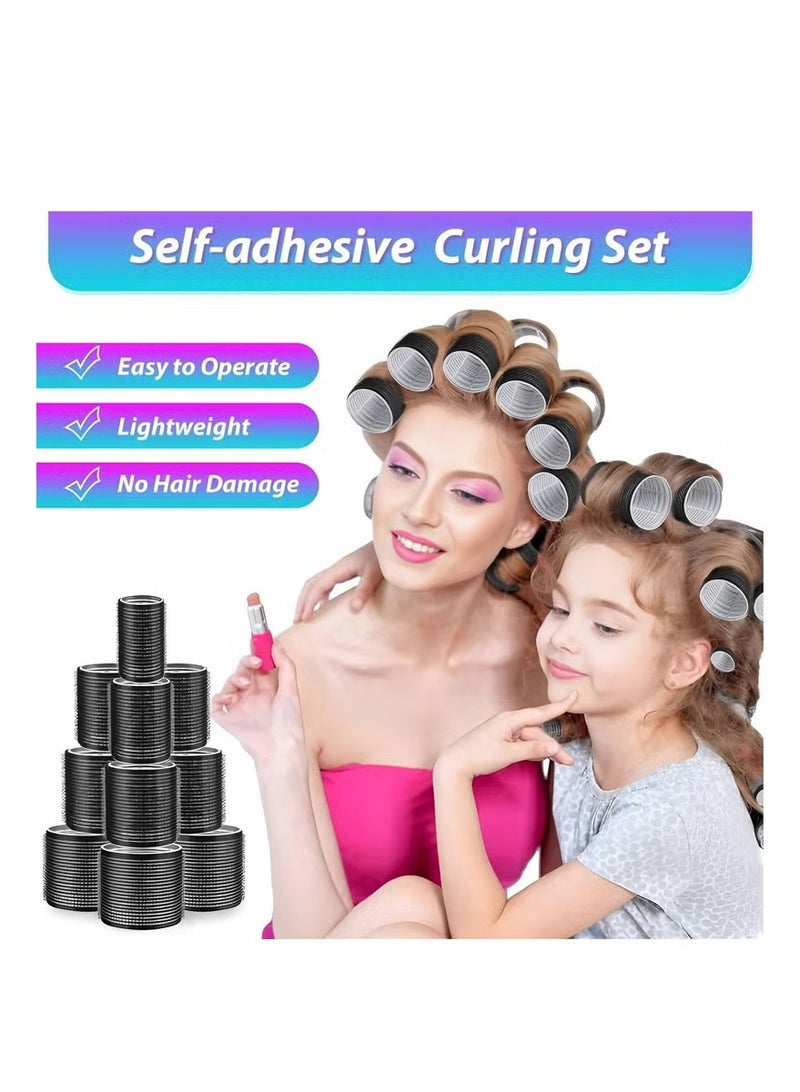 JUMEI Rollers Hair Curlers 50 Pcs Set with 24Pcs Hair Rollers 4 Sizes (6 Jumbo Rollers/6 Large Rollers/6 Medium Rollers/6 Small Rollers) / 1 comb and 24 Pcs Hair Clips for Long Medium Short Hai - Image 4