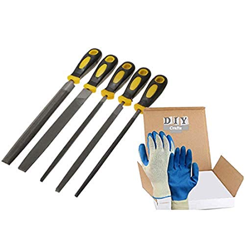 DIY Crafts Pack Of 1 Pc, Metal File Set, Hand Gloves + 5-200mm Engineer Metal File Set Soft Grip Assorted (Pack Of 1 Pc, Metal File Set) - Image 5