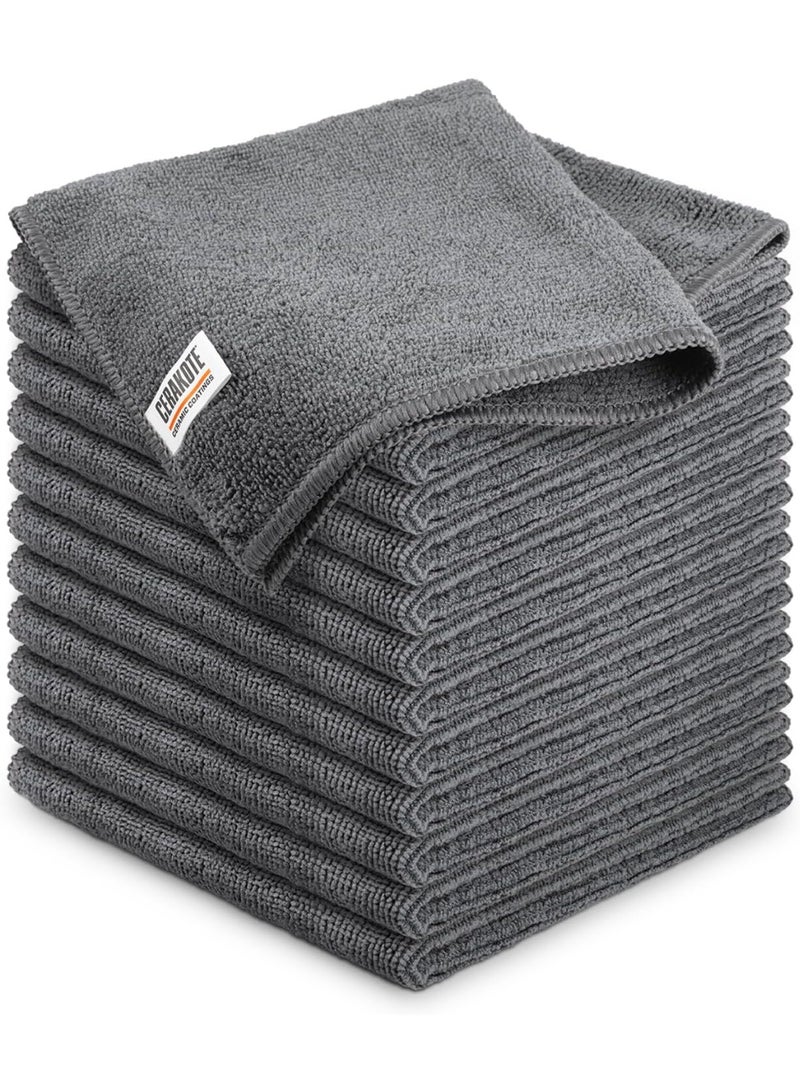 CERAKOTE Microfiber Towels (12 Pack) - Cleaning and Application Towels Durable Microfiber Material - 300 GSM Lint-Free Towel - Ideal for Cars, Home, Shop and Office Cleaning - Image 1