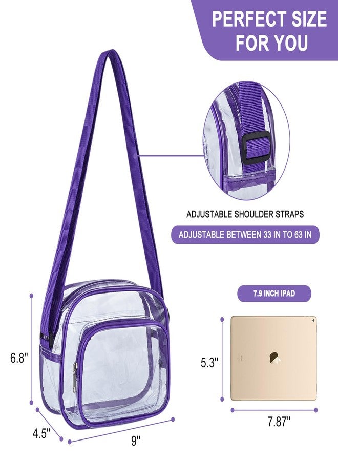 Oraben Clear Bag for Stadium Events Clear Crossbody Satchel Bag for Women Clear Purse Small Stadium Bag for Concerts Sports - Image 3