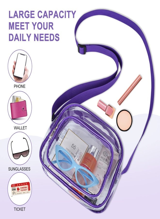 Oraben Clear Bag for Stadium Events Clear Crossbody Satchel Bag for Women Clear Purse Small Stadium Bag for Concerts Sports - Image 4