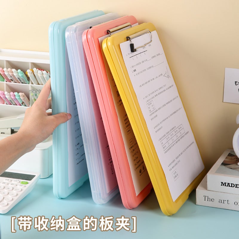 A4 Document Case Multi-Functional Plastic File Box Blue 