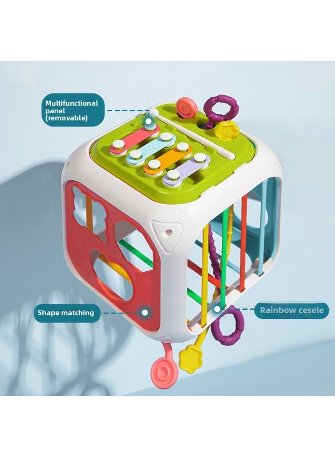 Baby Rainbow Sai Sai Le Lala Le Fun Beads Stitching Stacked Le Building Blocks Infant Educational Toys-Colour:7-in-1 Rainbow Cesele [chinese Color Box] - Image 4