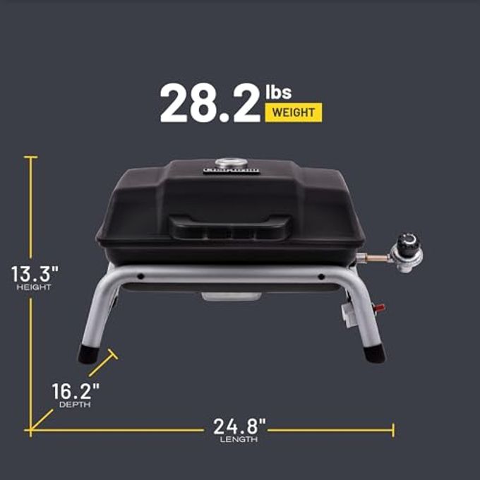 Charbroil 1-Burner Portable Propane Gas Grill, Black  17402049 - Image 3