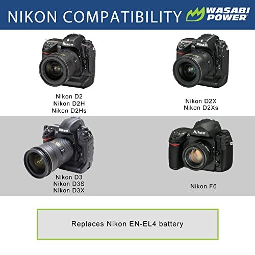 Wasabi Power Battery for Nikon EN-EL4, EN-EL4a and Nikon D2, D2H, D2Hs, D2X, D2Xs, D3, D3S, D3X, F6 - Image 2