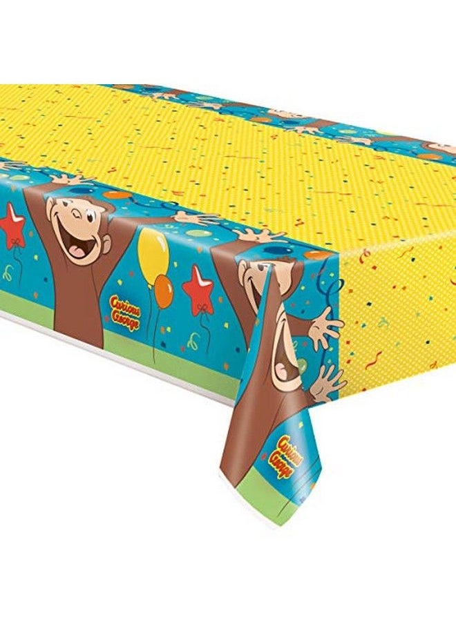 Unique - Curious George Party Supplies Bundle Pack Includes 2 Plastic Retangular Table Covers - Image 1