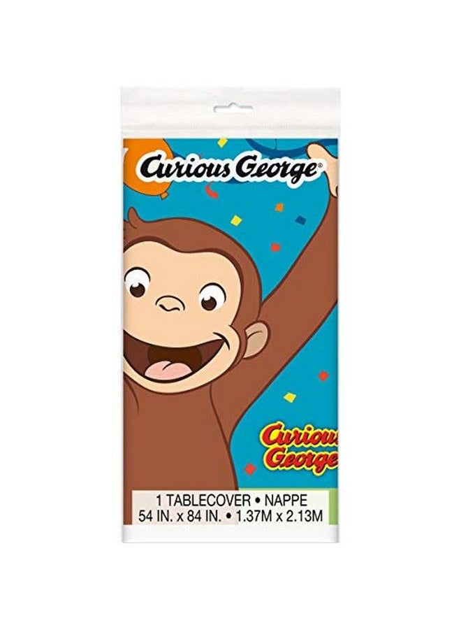 Unique - Curious George Party Supplies Bundle Pack Includes 2 Plastic Retangular Table Covers - Image 1