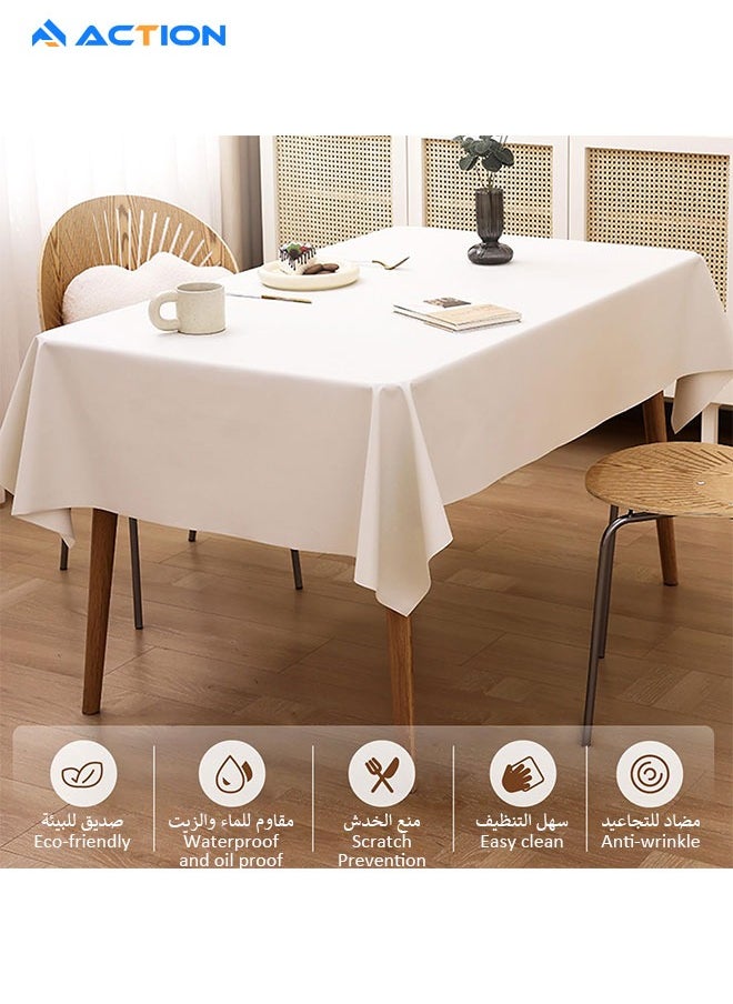 ACTION Tablecloth 140*200CM Lambskin Texture Waterproof Tablecloth Wrinkle Resistant Tablecloths Soft Leather Tablecloths  - Image 4