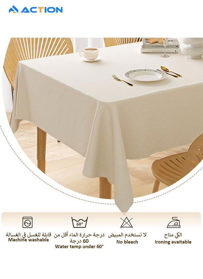 ACTION Tablecloth 140*200CM Lambskin Texture Waterproof Tablecloth Wrinkle Resistant Tablecloths Soft Leather Tablecloths  - Image 5