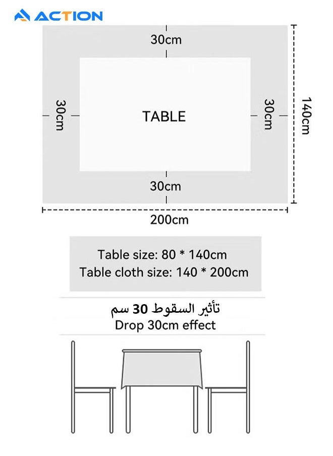 ACTION - Tablecloth 140*200CM Lambskin Texture Waterproof Tablecloth Wrinkle Resistant Tablecloths Soft Leather Tablecloths - Image 1
