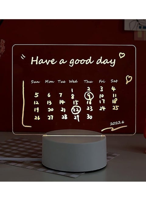 Acrylic Dry Erase Board,  Can Remote Control Light 16 Colors Clear Desktop Note Memo Board, Includes Dry Erase Markers, Rewritable Night Light with Message Board, Soft Light Desk Lamp Gift