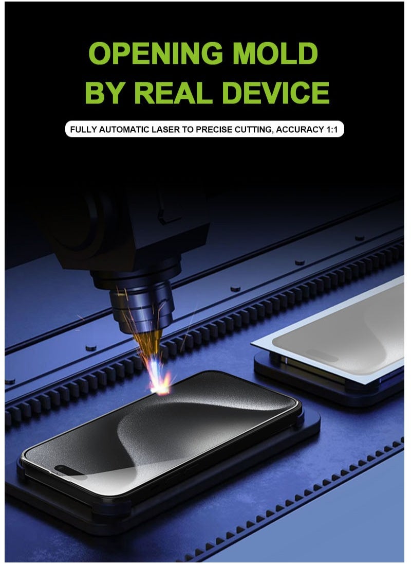 Screen Protector iPhone 16 Pro Clear, Easy Installation High Quality, 9H Hardness, A++ Grade Protect your phone screen with top-tier quality using a clear, custom-fit tempered glass protector. It features ultra-precise, effortless installation with a smart alignment frame, ensuring a perfect, bubble-free fit in one touch. Crafted from premium Asahi Japanese tempered glass, rated 9H for maximum scratch resistance, and certified A++ for durability and clarity. Supports full touch sensitivity, fingerprint resistance, and ultra-clear transparency — with a stylish black edge.