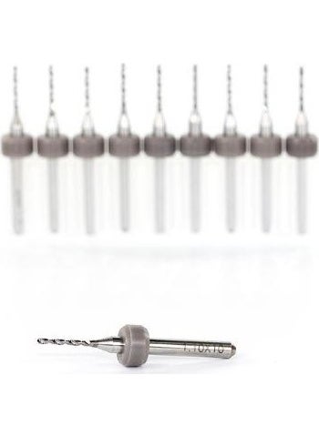 Profisher - Profi̇sher Pcb Micro Carbide Cnc Drill Bit Set of 10 1.15 mm Tungsten 18 Shank - Image 1