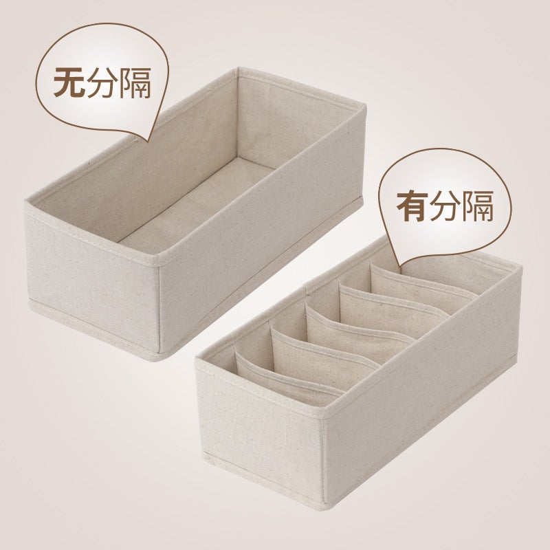 Fabric Storage Box Socks Towel Hat Finishing Bag Wardrobe Drawer Storage Box Underwear Socks - Image 5