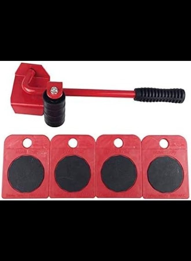 ABBASALI Heavy Furniture Moving Tool 1pc with 4pcs Panel Furniture Mover Lifter Wheels System Home Trolley Lift Transport Set - Image 1