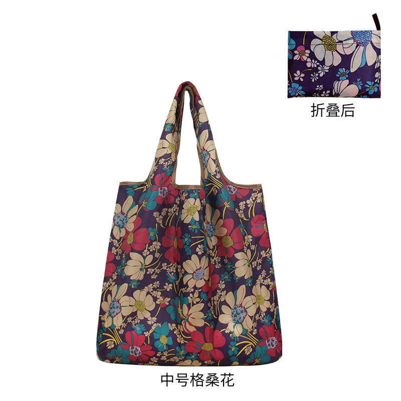 Foldable Supermarket Shopping Bag Waterproof Shopping Bag For Mommy Portable Environmental Bag Single Shoulder Handbag Outgoing Storage Bag - Image 1
