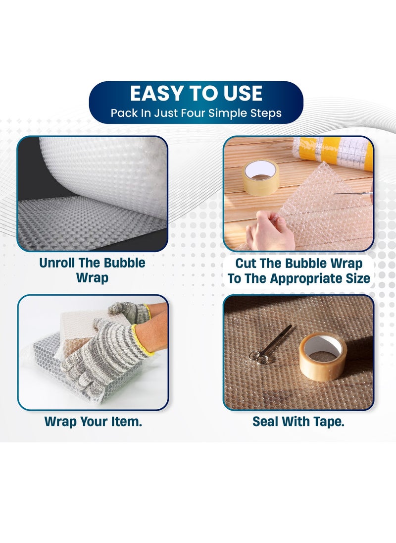 Hi Care - Bubble Wrap Roll 30 cm x 10 m Packing Bubble Roll Air Bubble Cushioning Wrap Roll for Packaging Fragile Items, Shipping, Mailing, Packing and Moving Supplies - Image 1