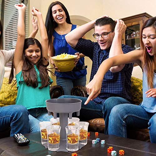 FAYBY Fayby Liquor Dispenser | Plastic 6 Shot Glass Whisky Beer Decanter | Beer Wine Scotch Rack Holder Caddy Liquor Dispenser | Cocktail Dispenser for Party Bar Accessory Drinking Tool (Multicolor)  - Image 5