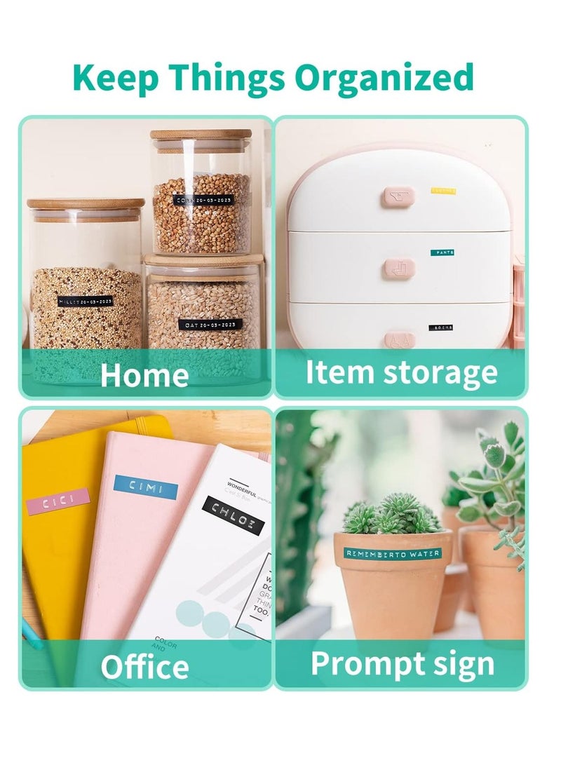 Memoking Embossed Label Maker Machine-E975 3D Label Maker Machine with 6 Rolls of 3/8"(9mm) Label(Green) - Image 2