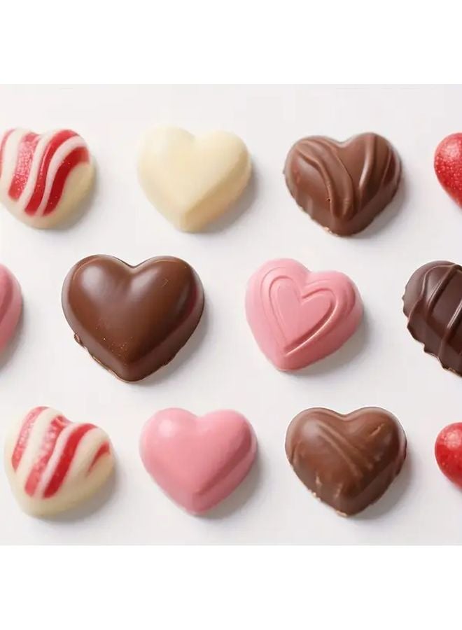 Pink Heart Candy Molds 4Pcs Valentine Chocolate Baking Tools - Image 5