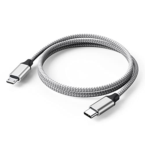 DteeDck USB C to Micro USB Cable 3.3ft, MicroUSB to USB Type C Braided Male to Male USB-C USBC to Micro USB Cord 1M for Charging & Data Transmission - Image 1