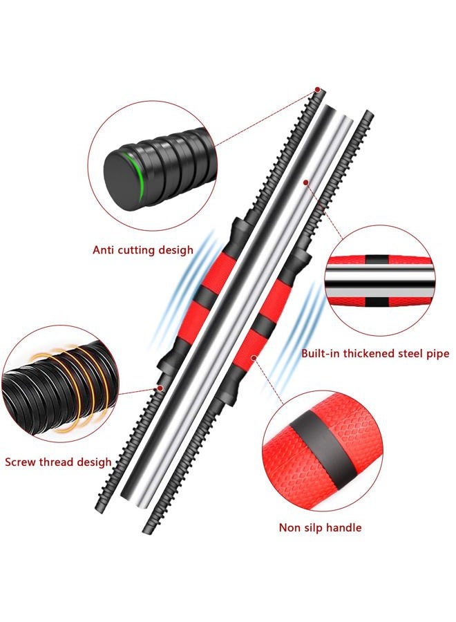 TOTOZAKUL Dumbbell-Handle-Set-20in-Dumbbell-Bars for 1 inch Weight Plate, Adjustable Dumbbell Bar Handles Sold with Connecting Rod and Nut for Training Sport Workout Gym Weightlifting Accessories - Image 2