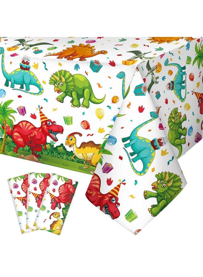 Tegeme Dinosaur Tablecloth Dinosaur Party Table Cover Disposable Plastic Waterproof Dino Print Table Cloth For Birthday Party Supplies Picnic 54 X 108 Inch(3) - Image 1