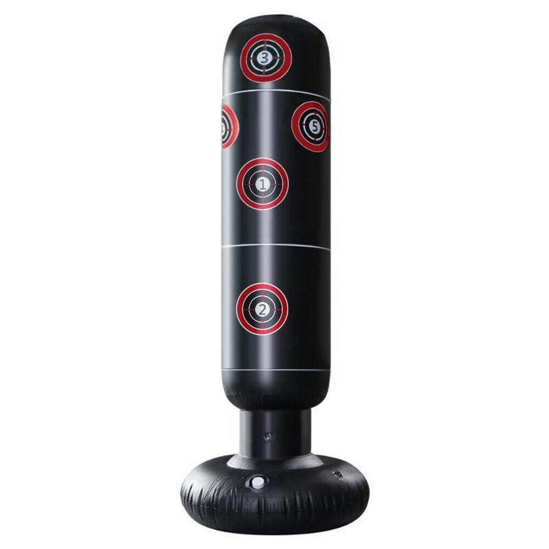 wowobjects ® Inflatable Punching Bag Free Standing Boxing Post Boxing Column Adult Kids Fitness Training - Image 1