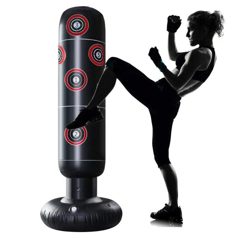 wowobjects ® Inflatable Punching Bag Free Standing Boxing Post Boxing Column Adult Kids Fitness Training - Image 4