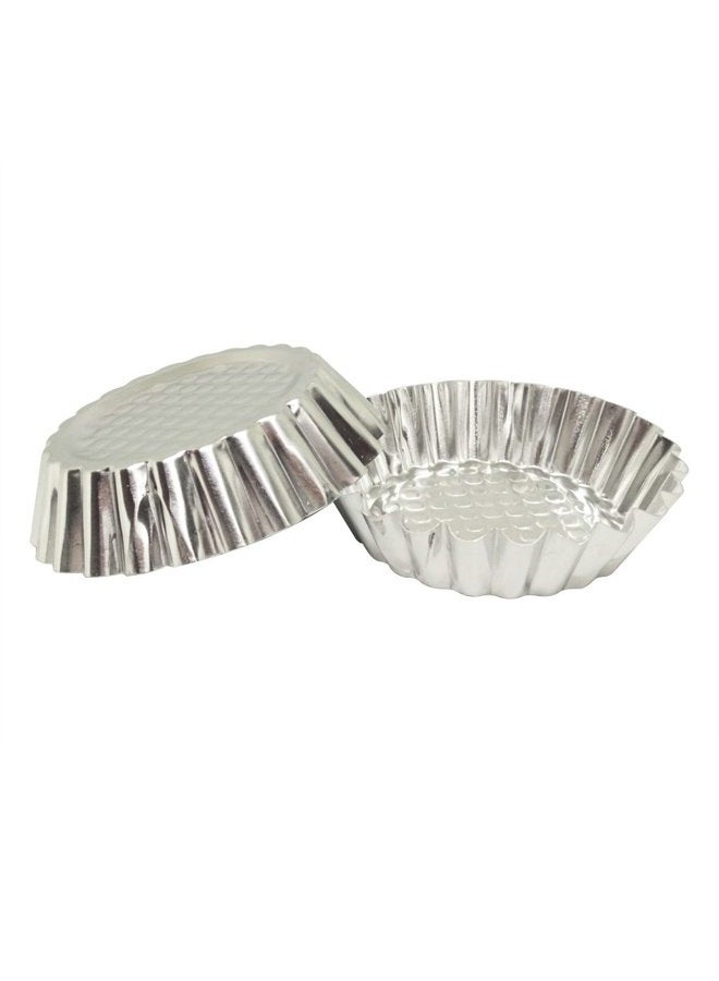 mystar Set of 30, 3-3/4" Fluted Design Round Shape Non-stick Aluminum Tart Mold, Mini Pie Tin, Tartlet Pan - Image 5