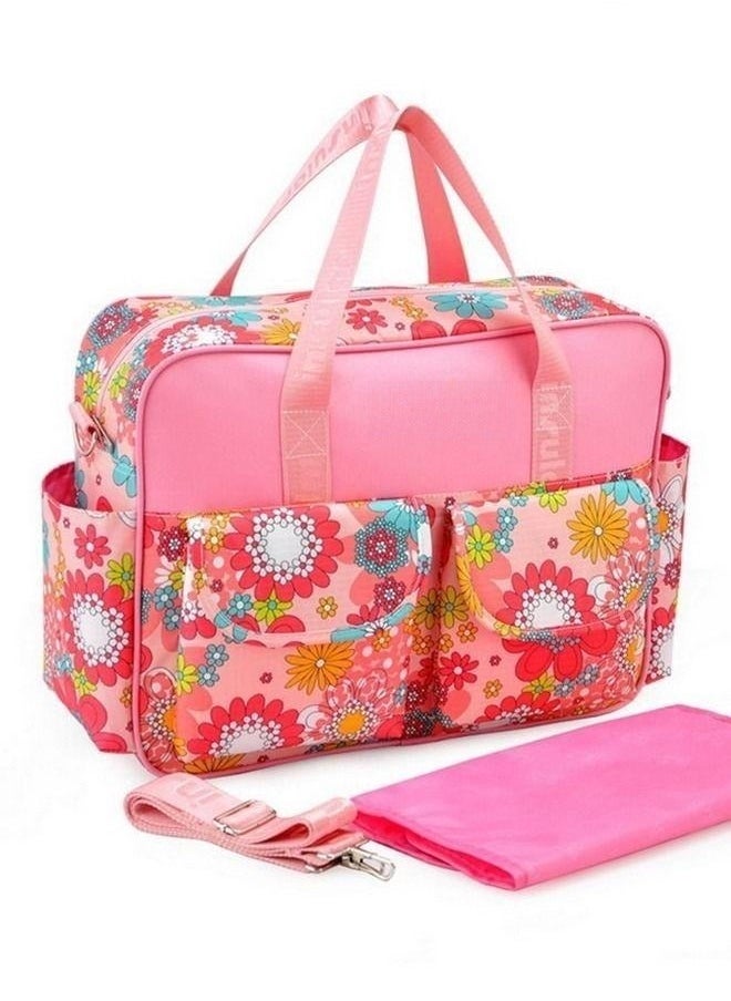 MIXDE Large Capacity Portable Multifunctional Waterproof Baby Diaper Storage Bag For Women and Mother Oranger  - Image 1