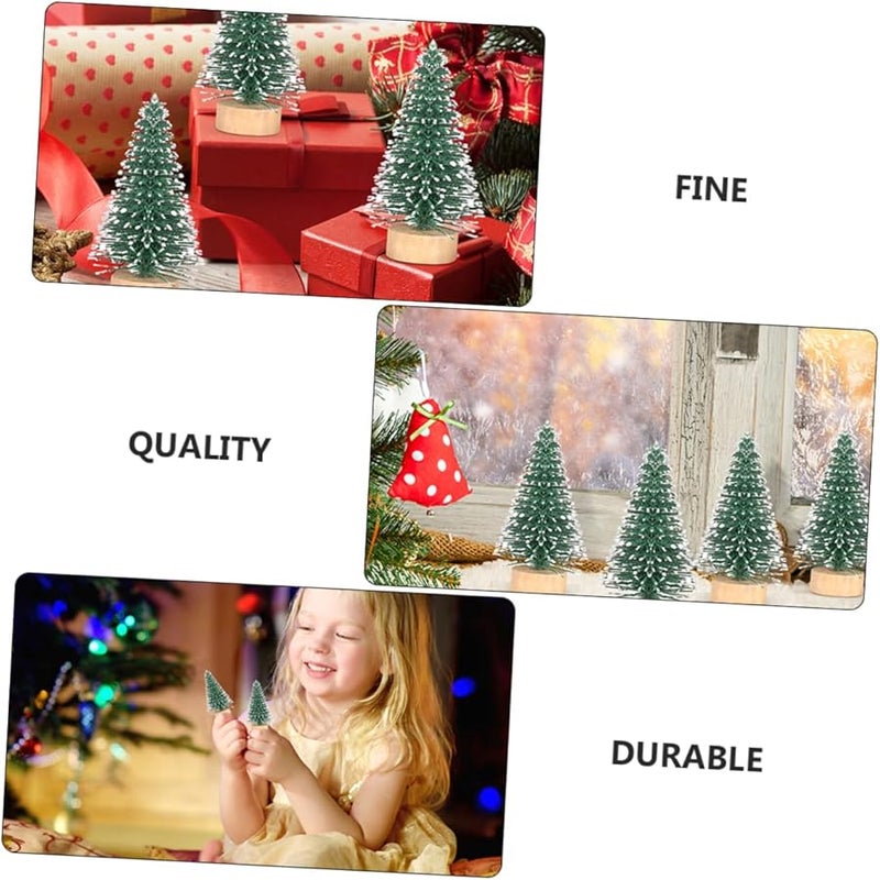 Mini Christmas Tree Decor 4 5X3X3Cm 12Pcs For Home Party Wedding Craft - Image 5