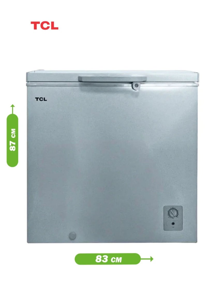 TCL 260 Liters Chest Freezer, Deep Freezing Capacity with Organized Storage, Durable & Reliable, Fast & Efficient Freezing, Convenient defrost drain, Net Capacity 198 Liters - Grey (Model F260CF) 260 L 248 W F260CFG grey - Image 2