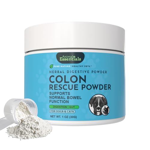 Animal Essentials Colon Rescue Powder - Herbal Digestive Aid for Dogs & Cats, Phytomucil, Healthy Gastrointestinal Tract, Certified Organic Herbs, No Preservatives, Glycerin-Based Formula - 1 Oz - Image 1