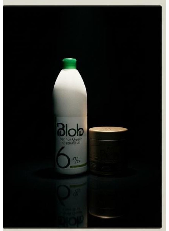 Blob Hair Oxygen Cream 6% 1000 ml + Blob Bleaching Powder 200 g (Packaging may vary) - Image 2