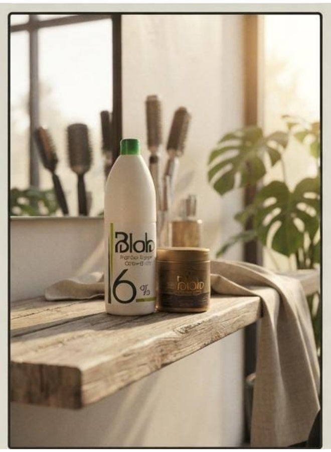 Blob Hair Oxygen Cream 6% 1000 ml + Blob Bleaching Powder 200 g (Packaging may vary) - Image 4