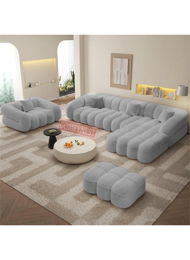 Comfynest Fabric Overstuffed Marshmallows Sofa Set Multifunctional - Image 1