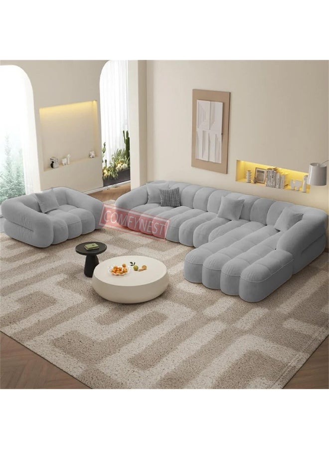 Comfynest Fabric Overstuffed Marshmallows Sofa Set Multifunctional - Image 4
