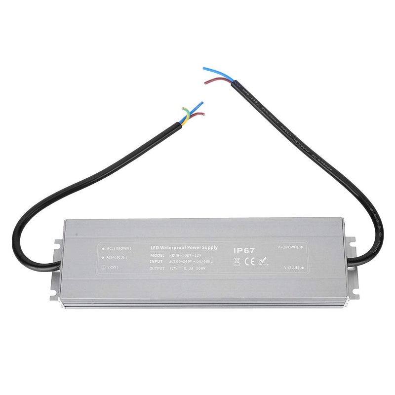 HRUW 100W 12V DC IP67 مقاوم للماء إمداد طاقة LED محول جهد منخفض رقيق جدًا للسائق - Image 5