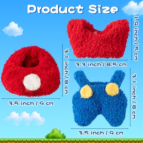 GerdfeiTawtab Clothes Fit for 17CM Doll, Fashion Doll Clothes Outfit Set Cute Theme Designer Toys Dress Accessories for Collector Fans Display Case (Red Blue Set) - Image 2