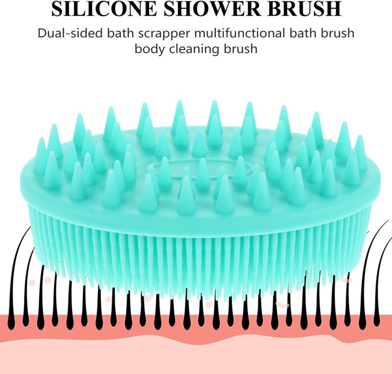 HEALLILY Silicone Body Bath Brush Cap Brush Soft Hair Massage Brush Hair Scalp Massager for Newborns Toddlers Kids Shower - Image 3